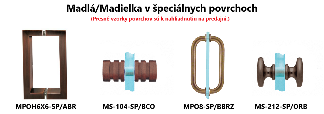 Madla sprch - speciální povrchy