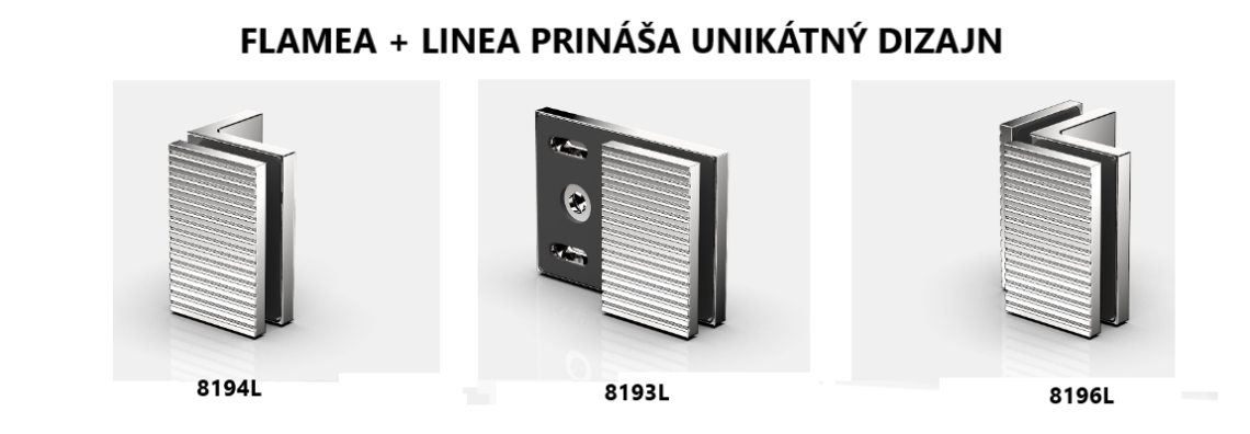 FLAMEA+ LINEA pevný rohovník spojovník, sklo-sklo 90 °