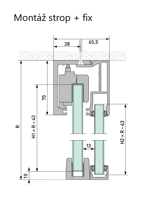 Krycia lišta na Profil Portavant 120