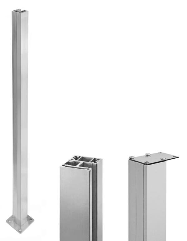 Levý krajní hranatý sloupek na madlo