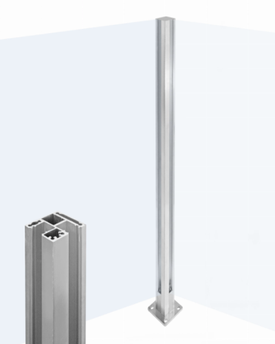 Rohový hranatý sloupek uzavřen