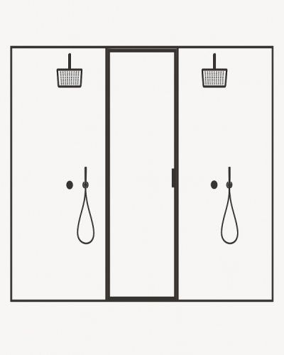 SET 5 pivotového rámového systému do sprchy VANITY