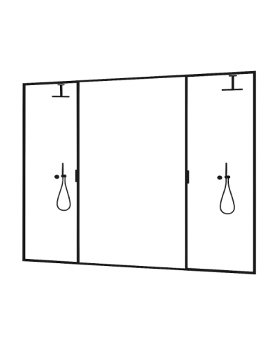 SET 6 pivotového rámového systému do sprchy VANITY