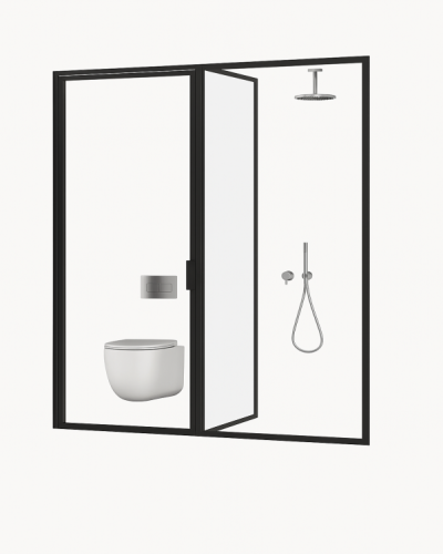 SET 7 pivotového rámového systému do sprchy VANITY