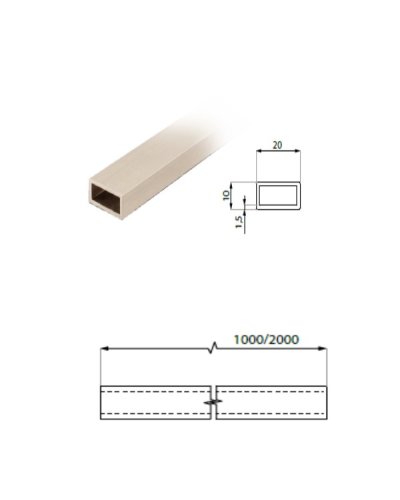 Stabilizační tyč 20x10 - hranatá