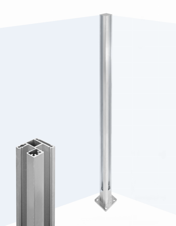 Rohový hranatý sloupek uzavřen