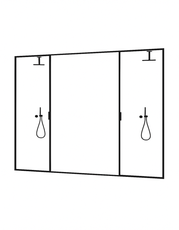 SET 6 pivotového rámového systému do sprchy VANITY