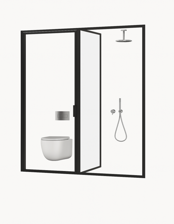 SET 7 pivotového rámového systému do sprchy VANITY