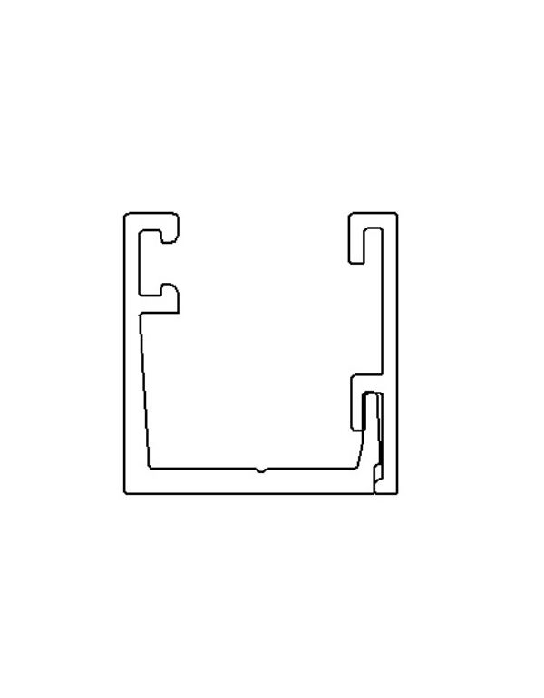 SPODNÝ PROFIL PRE SUCHÉ ZASKLIEVANIE V TVARE L-N