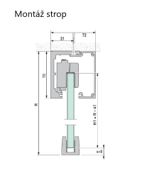 Vodiaca koľajnica Portavant 80